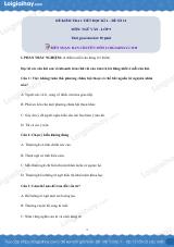 Đề kiểm tra 1 tiết Văn 9 - Đề số 12